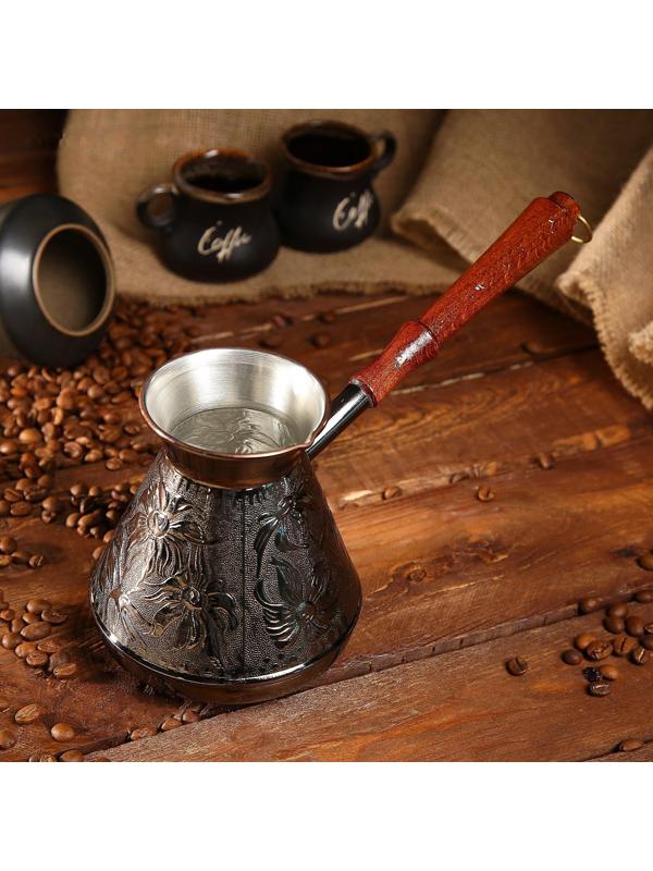 Турка  для кофе медная «Ромашка», 0,75  л