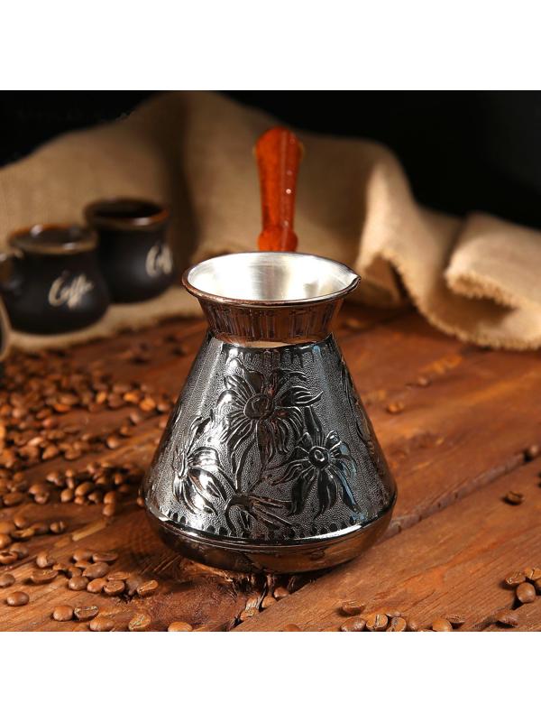 Турка  для кофе медная «Ромашка», 0,75  л