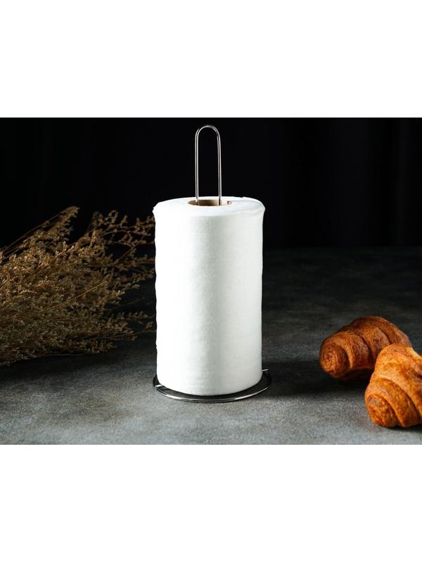 Подставка под бумажные полотенца Доляна, 13,5×13,5×28 см, цвет хром