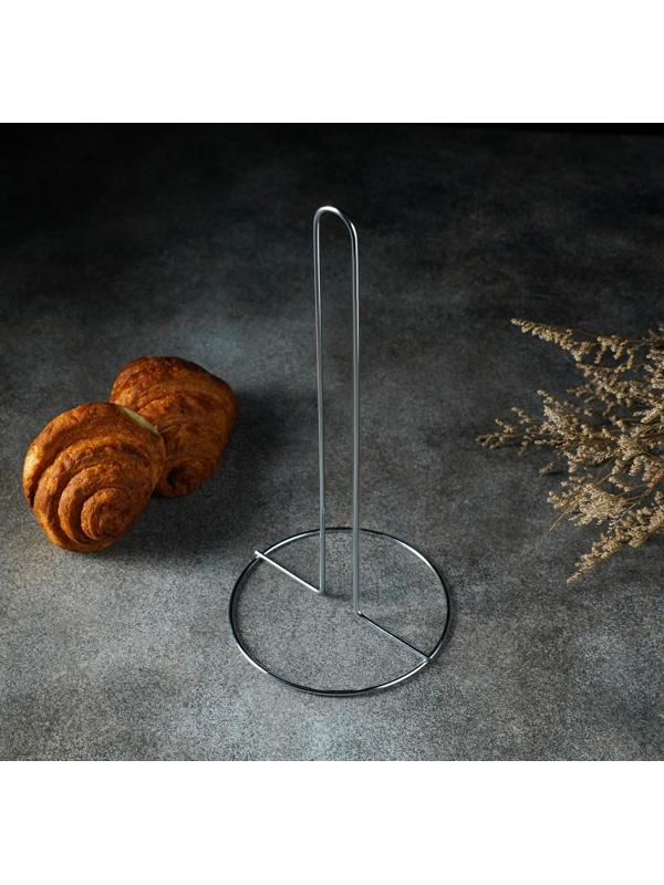 Подставка под бумажные полотенца Доляна, 13,5×13,5×28 см, цвет хром