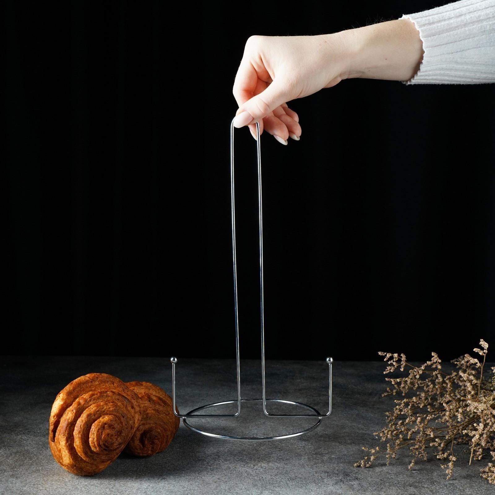 Подставка под бумажные полотенца Доляна, 16×13,5×28 см, цвет хром