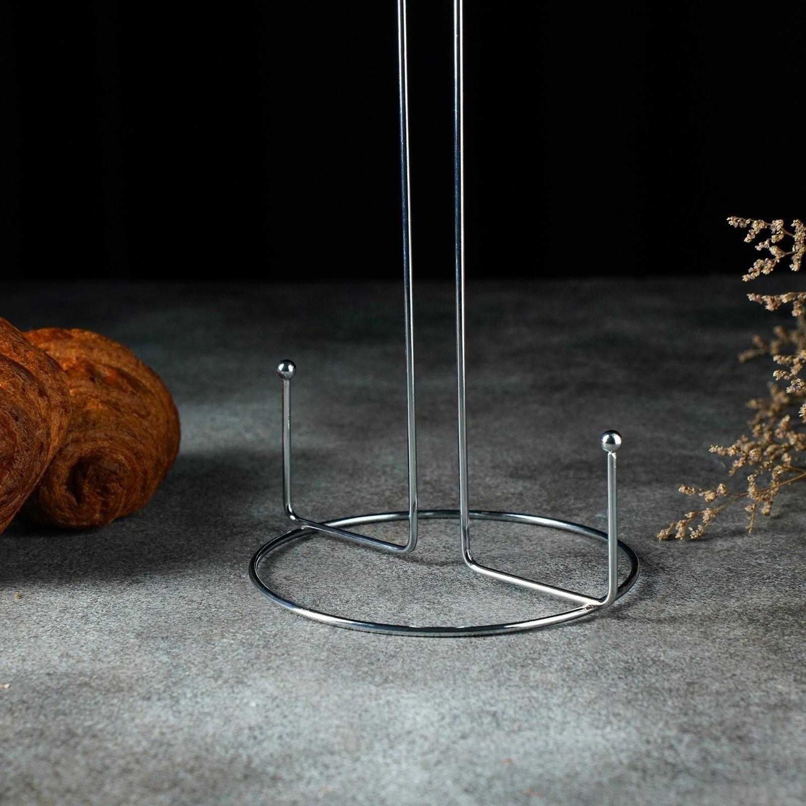 Подставка под бумажные полотенца Доляна, 16×13,5×28 см, цвет хром