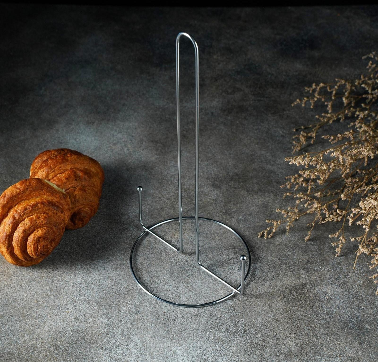 Подставка под бумажные полотенца Доляна, 16×13,5×28 см, цвет хром