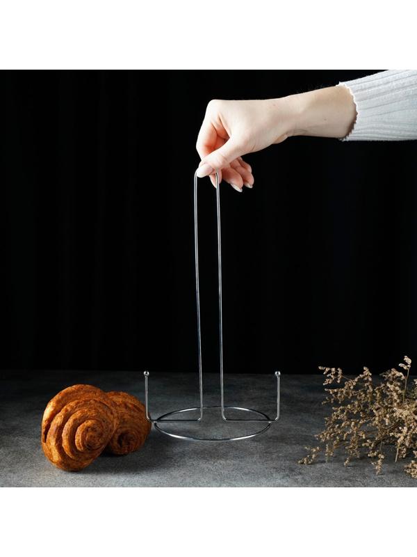 Подставка под бумажные полотенца Доляна, 16×13,5×28 см, цвет хром