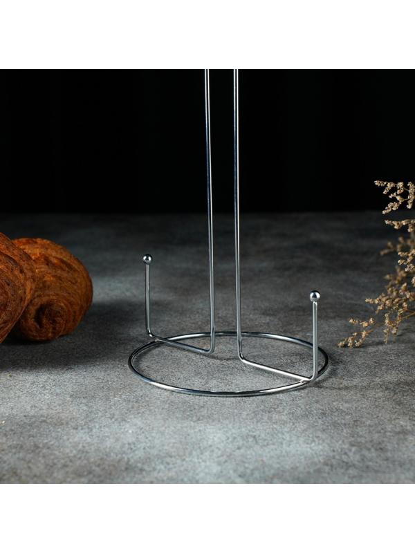 Подставка под бумажные полотенца Доляна, 16×13,5×28 см, цвет хром