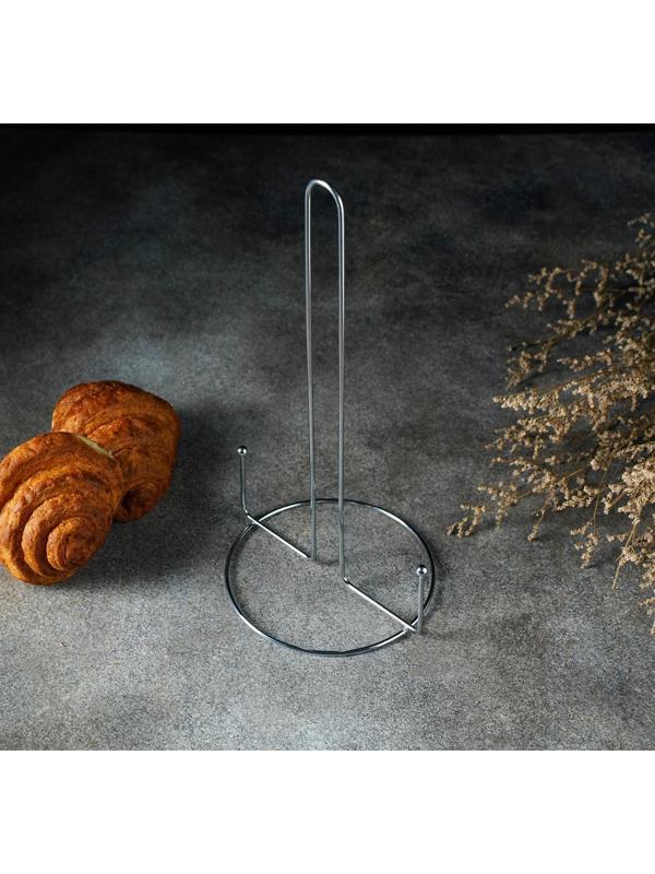 Подставка под бумажные полотенца Доляна, 16×13,5×28 см, цвет хром