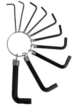 Набор ключей усиленных шестигранных на кольце ТУНДРА, 1.5 - 10 мм, 10 шт.