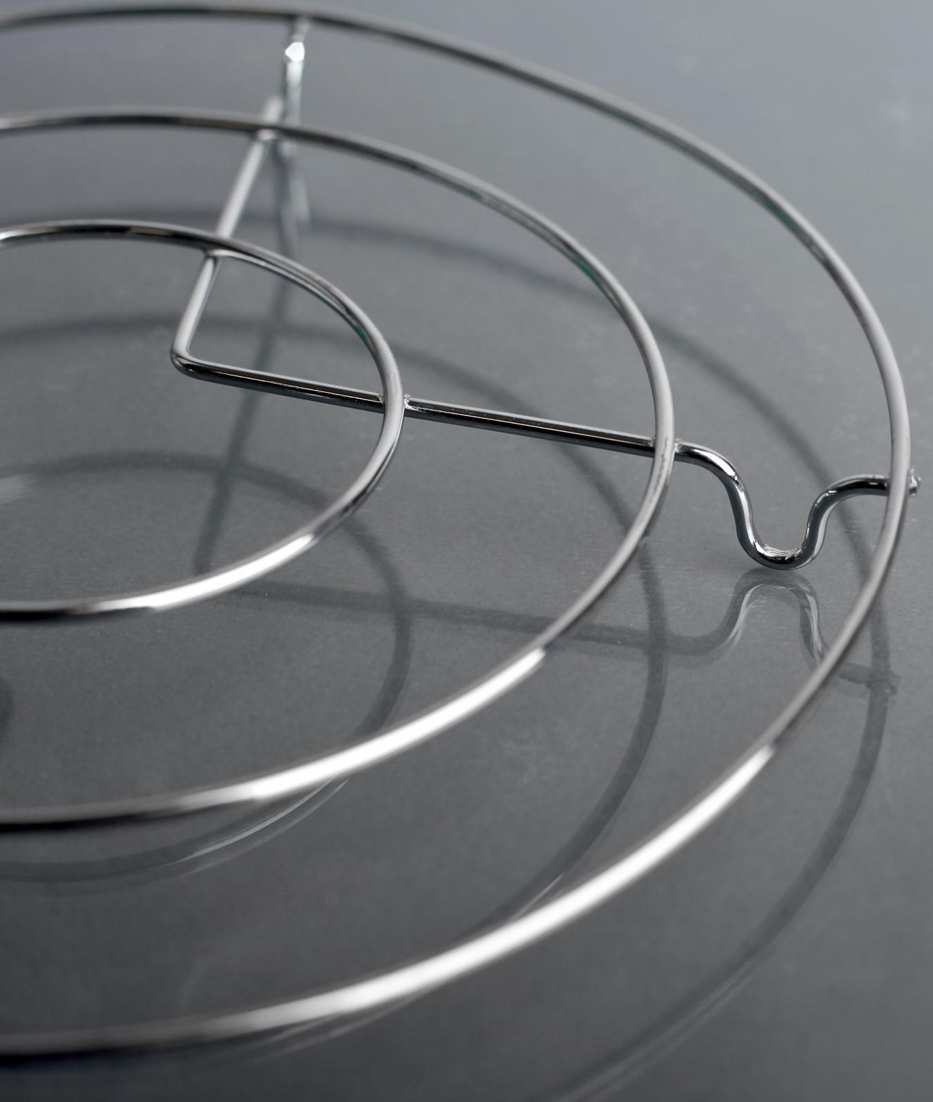 Подставка под горячее на ножках «Круг», 18×18×2 см, цвет хром