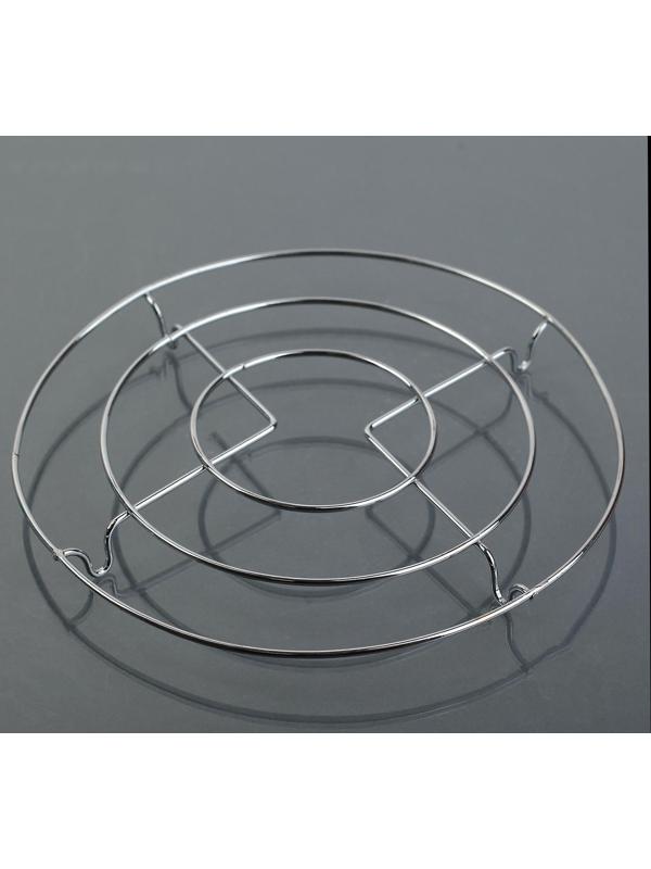 Подставка под горячее на ножках «Круг», 18×18×2 см, цвет хром