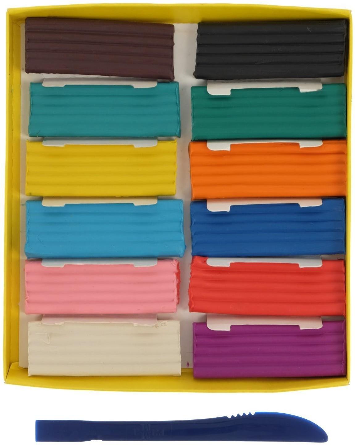 Пластилин 12 цветов 168 г, 