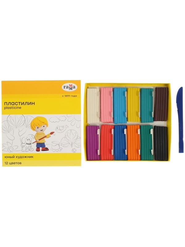 Пластилин 12 цветов 168 г, 