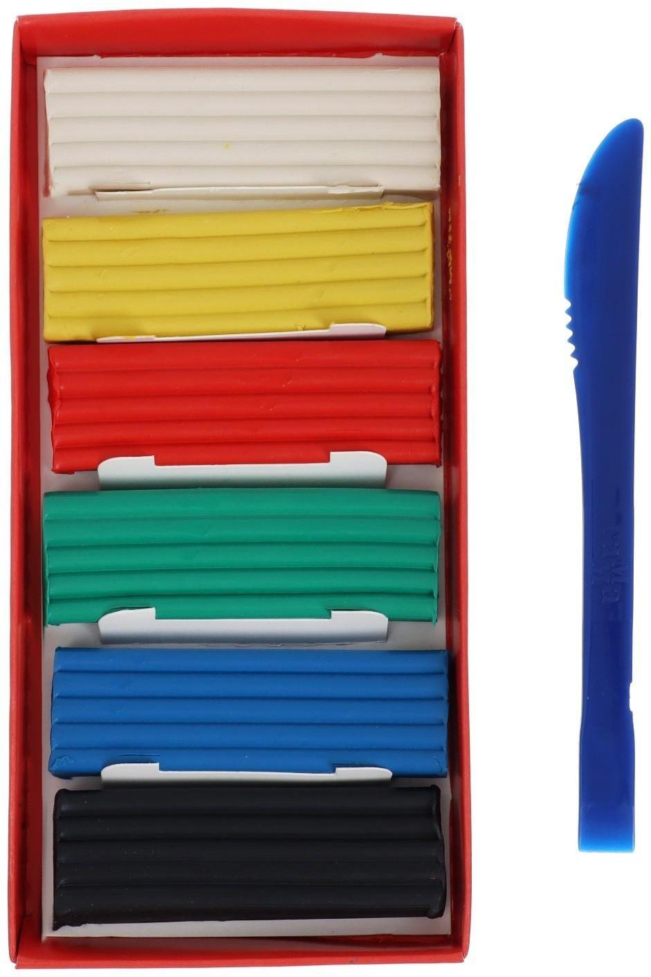 Пластилин 6 цветов 120 г, 