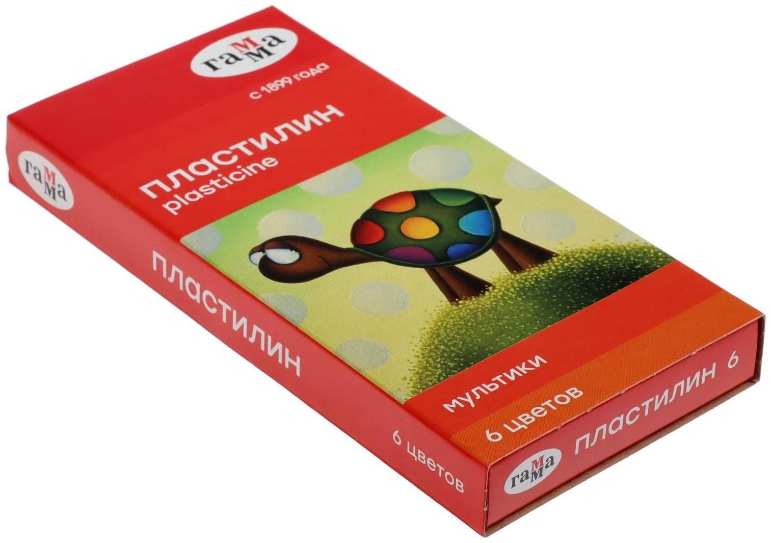 Пластилин 6 цветов 120 г, 