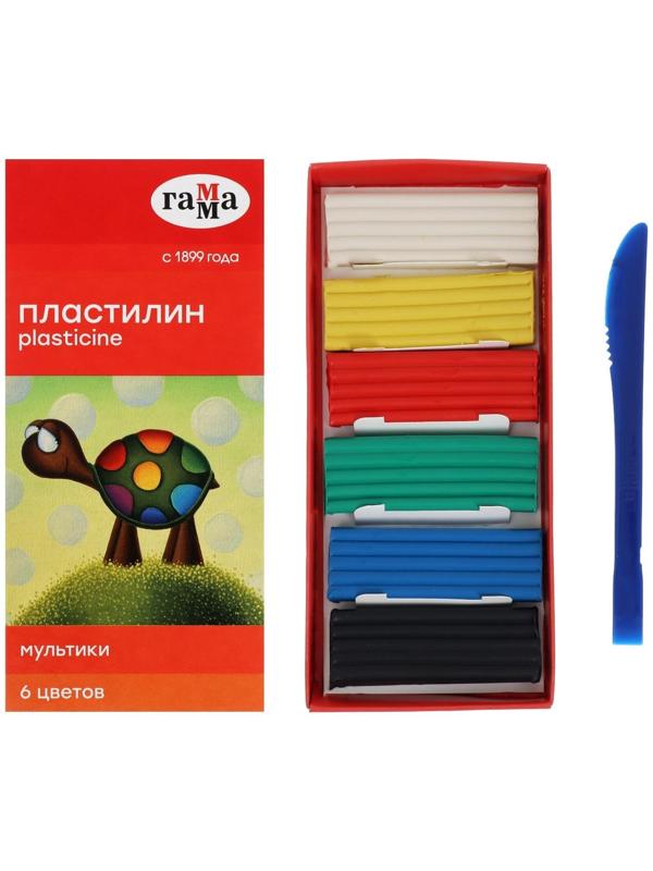 Пластилин 6 цветов 120 г, 