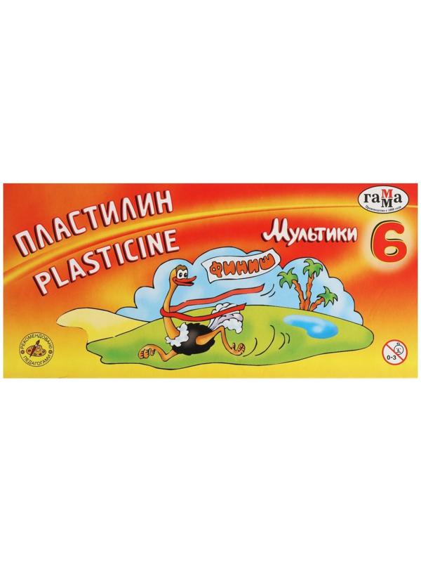 Пластилин 6 цветов 120 г, 