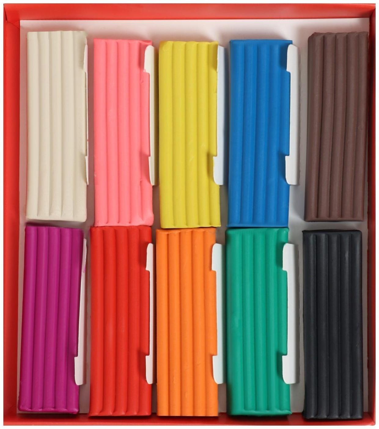 Пластилин 10 цветов 200 г, 