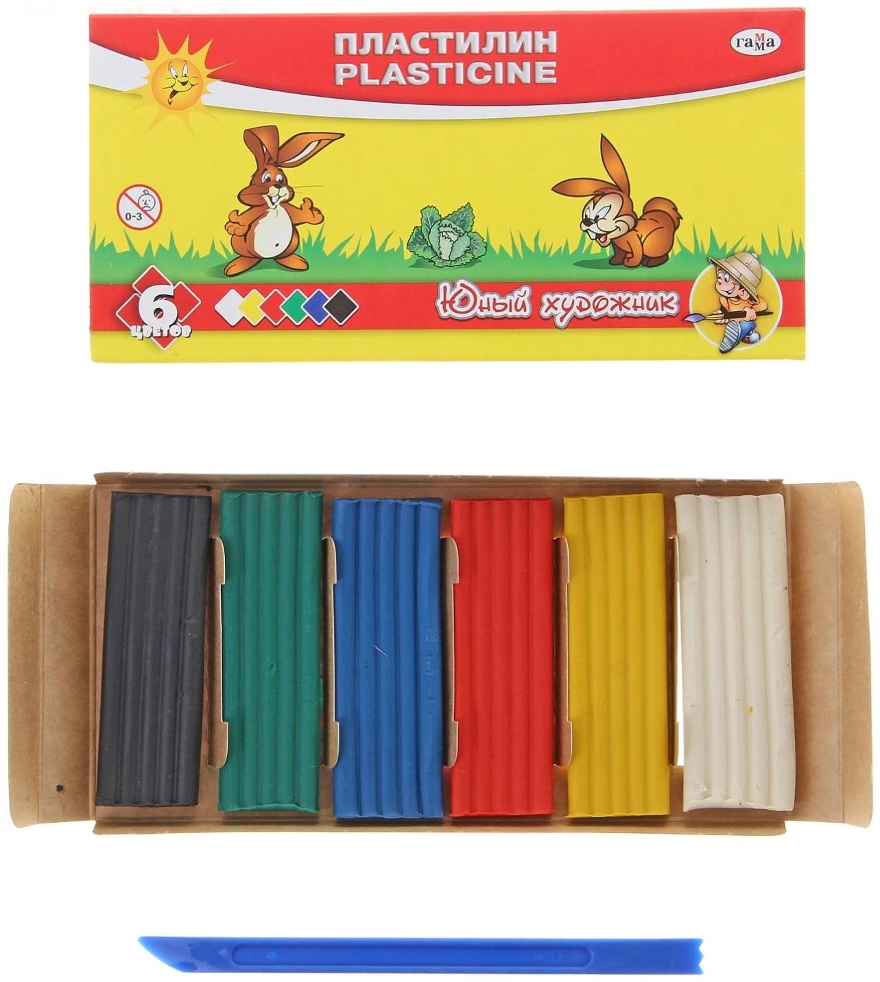 Пластилин 6 цветов 84 г, 