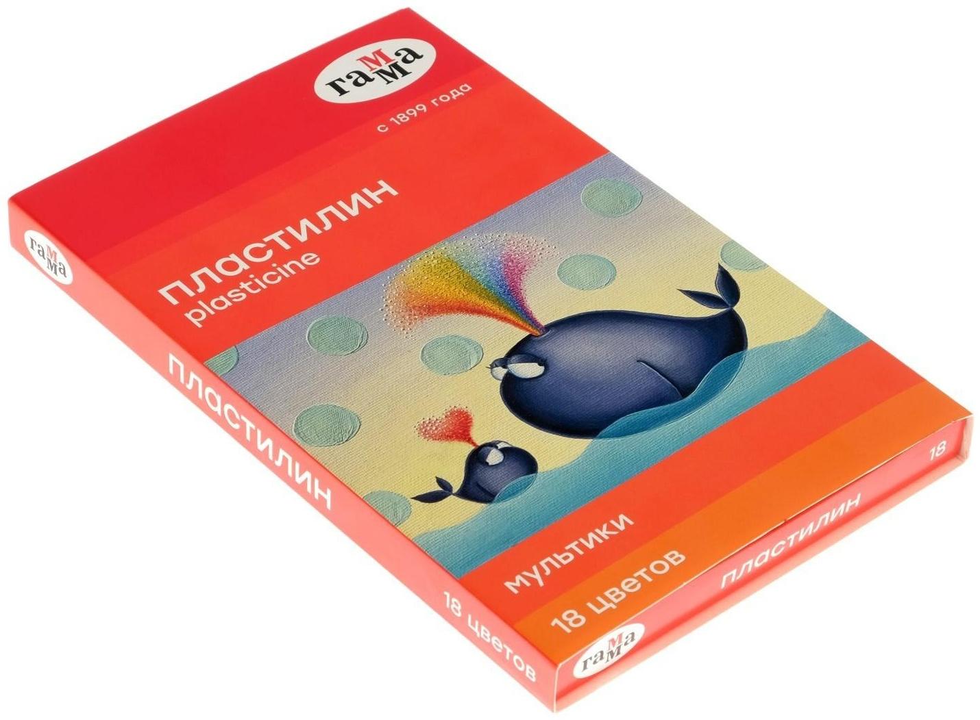 Пластилин 18 цветов 360 г, 