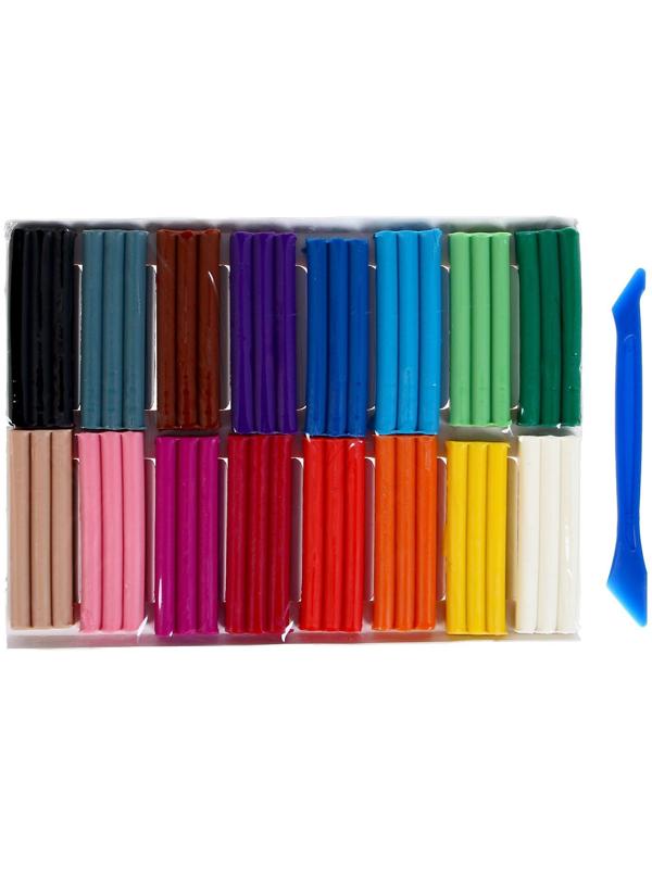 Пластилин мягкий (восковой), 16 цветов, 196 г, Гамма 