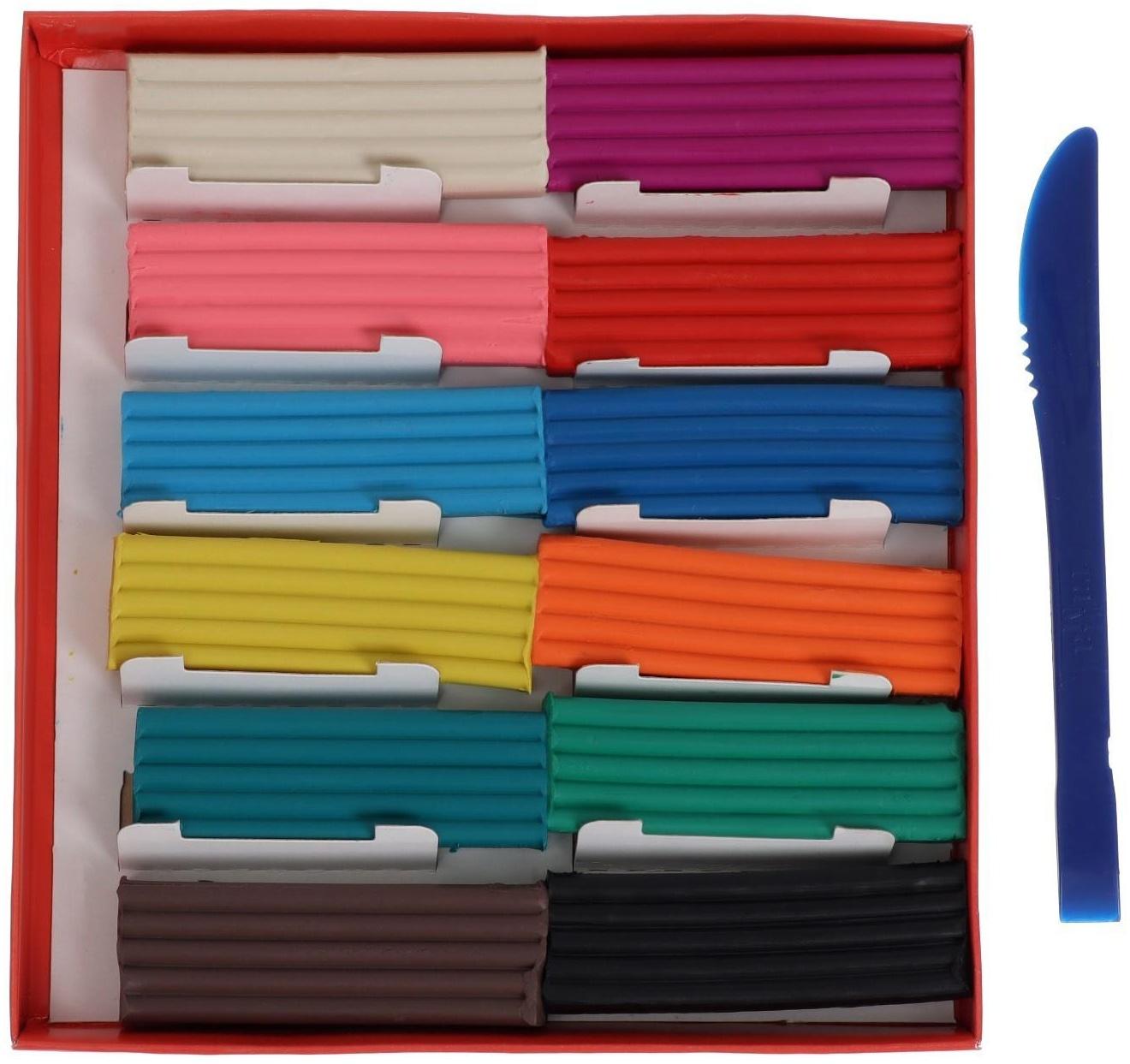 Пластилин 12 цветов 240 г, 