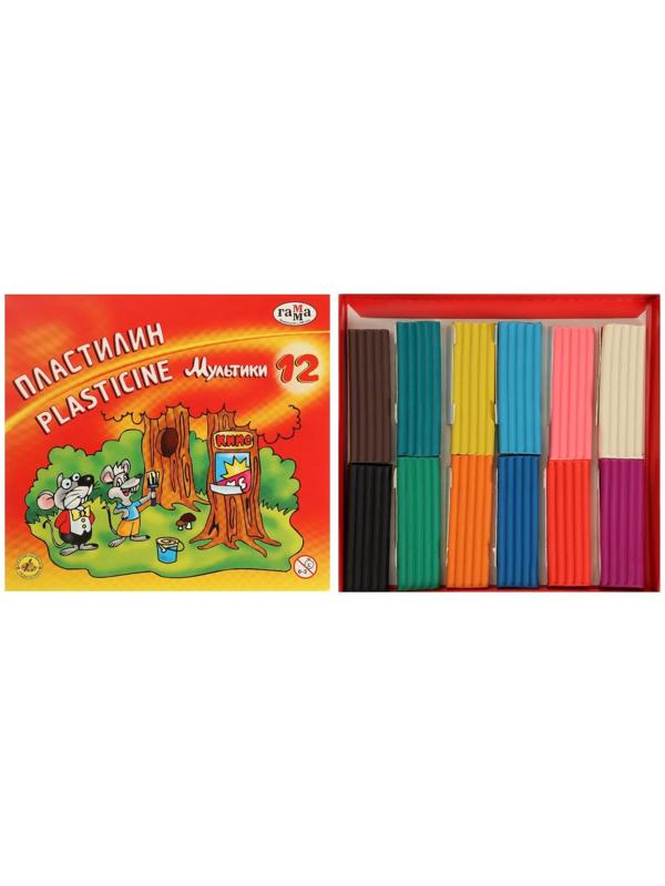 Пластилин 12 цветов 240 г, 