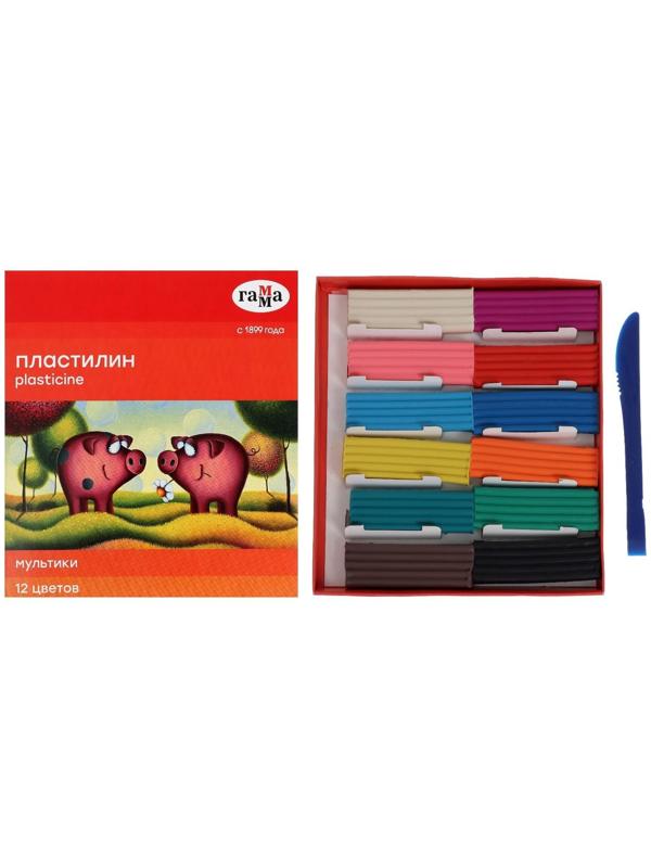 Пластилин 12 цветов 240 г, 