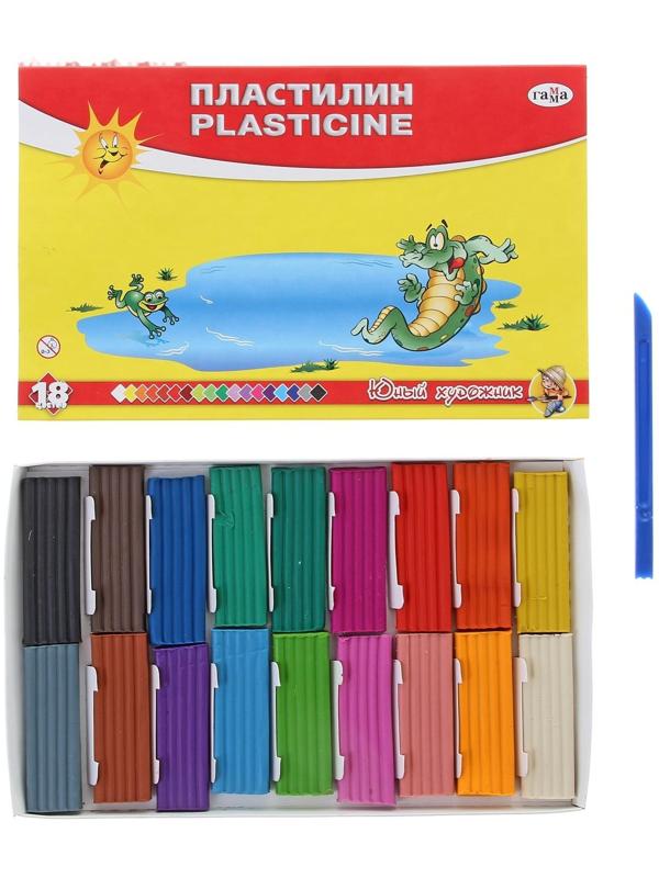 Пластилин 18 цветов 252 г, 