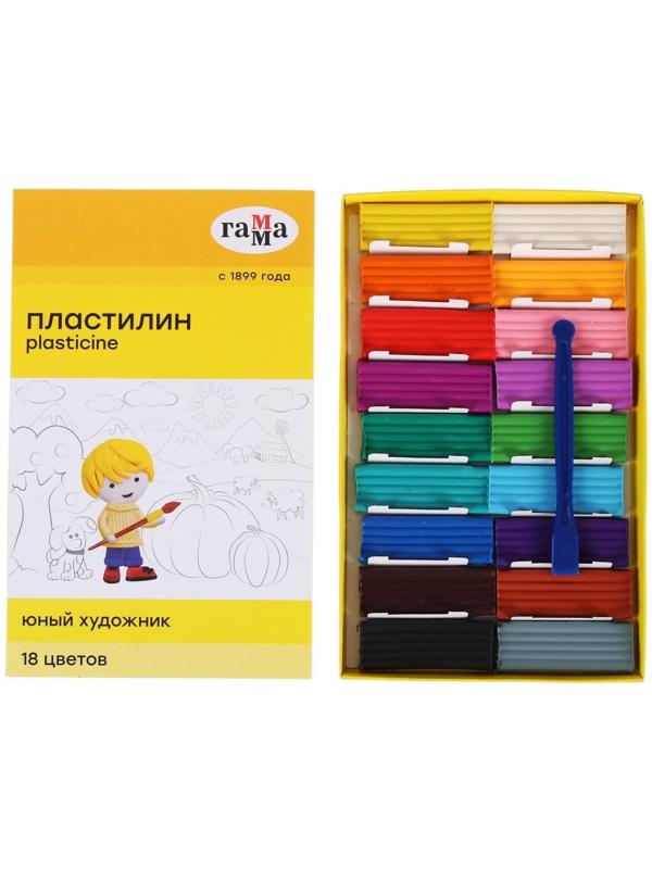 Пластилин 18 цветов 252 г, 