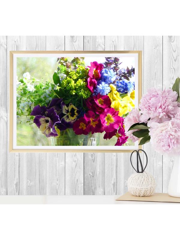 Алмазная мозаика с полным заполнением «Букет», 22х32 см