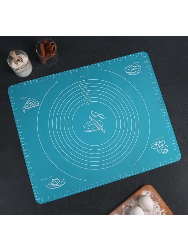 Коврик с разлиновкой силиконовый Доляна «Эрме», 50×40 см, цвет МИКС