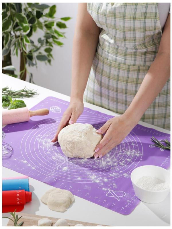 Коврик с разлиновкой силиконовый Доляна «Эрме», 50×40 см, цвет МИКС