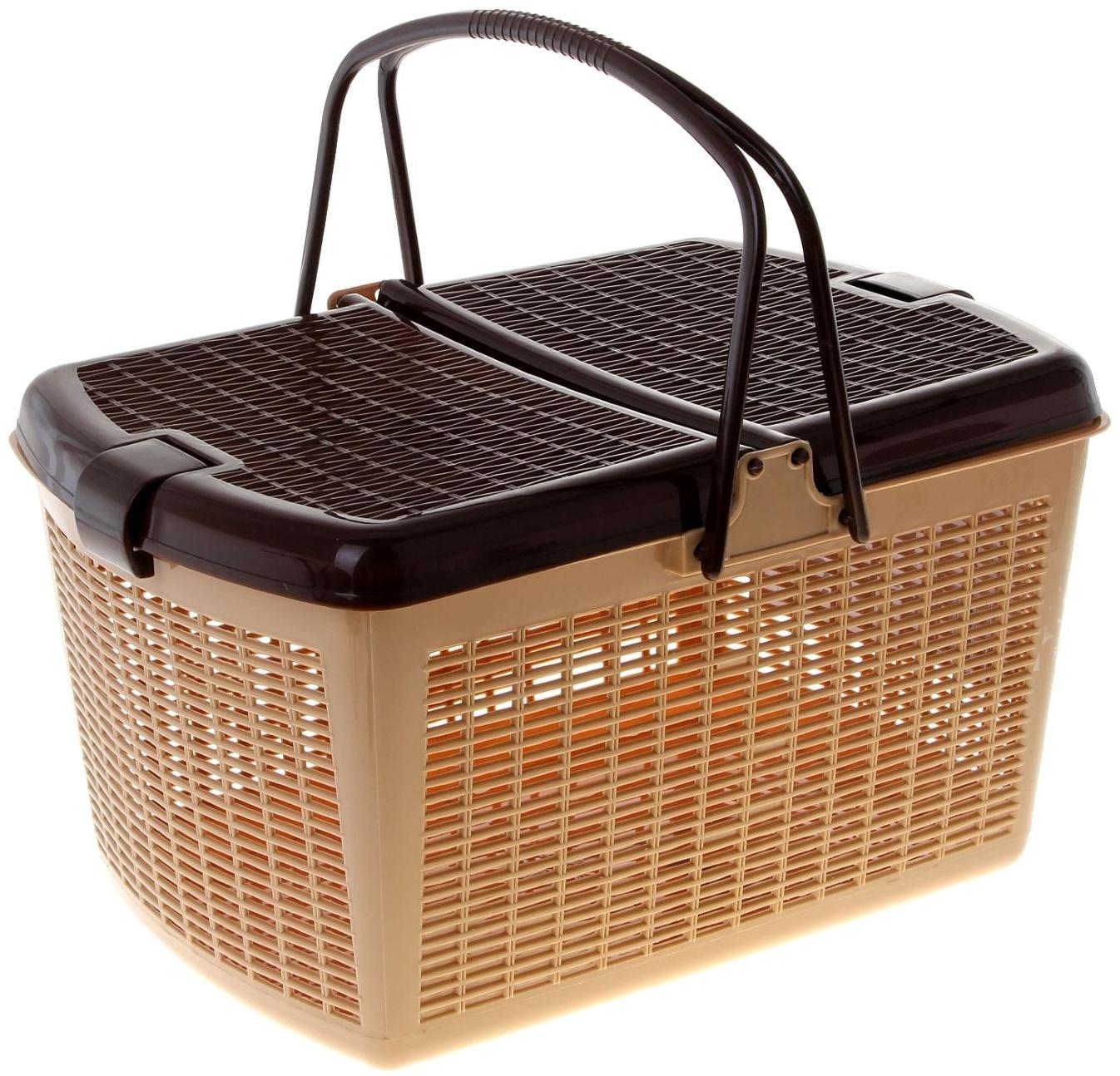 Корзина 47х36х27,5 см, коричневая