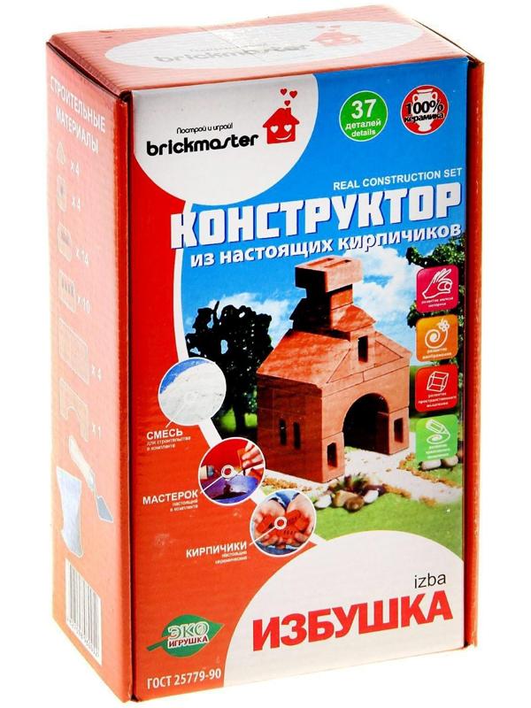 Конструктор керамический для детского творчества «Изба», 37 деталей