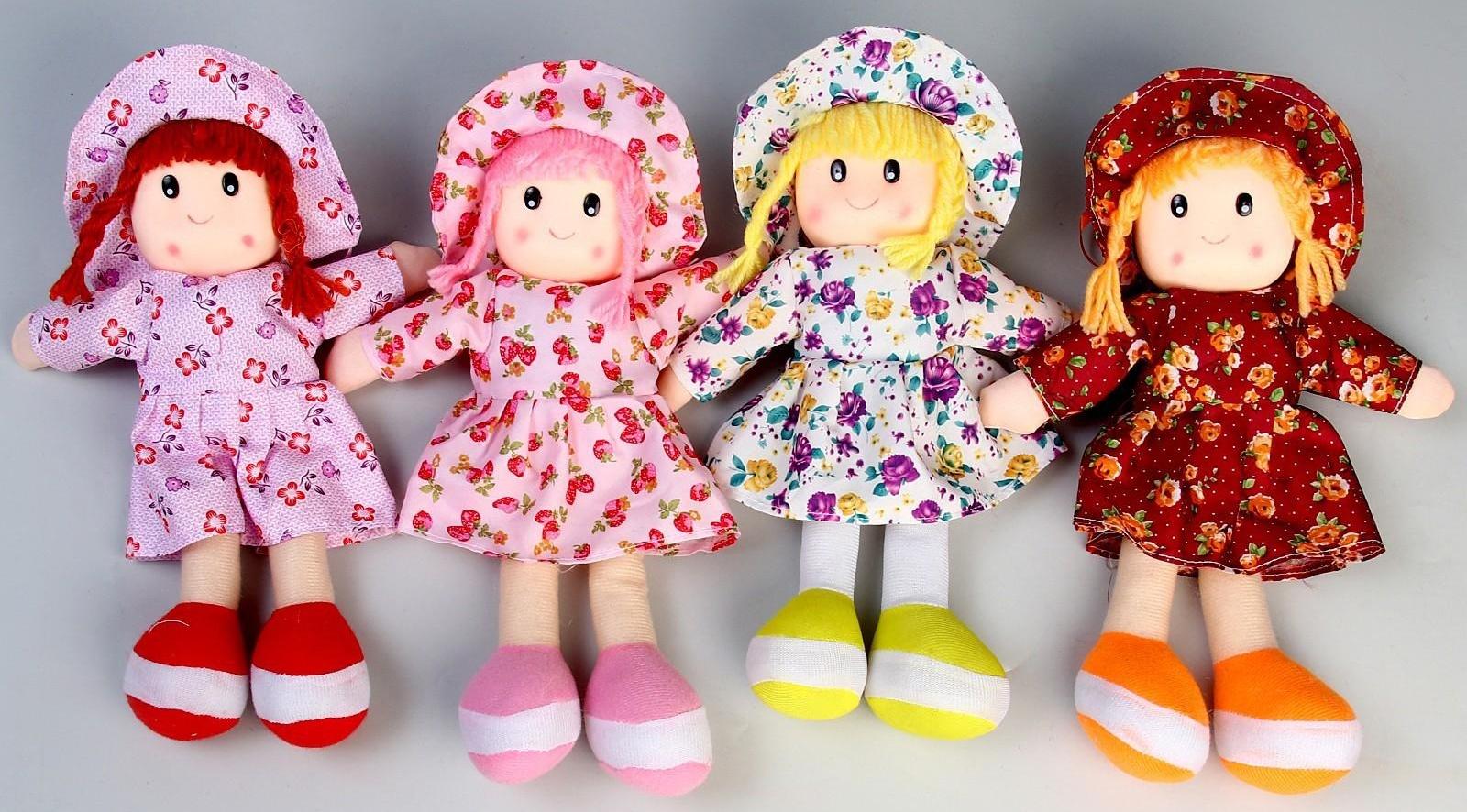 Мягкая игрушка «Кукла», в шляпке и платьишке, цвета МИКС