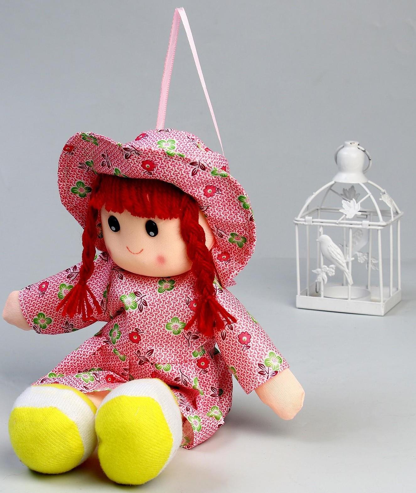 Мягкая игрушка «Кукла», в шляпке и платьишке, цвета МИКС