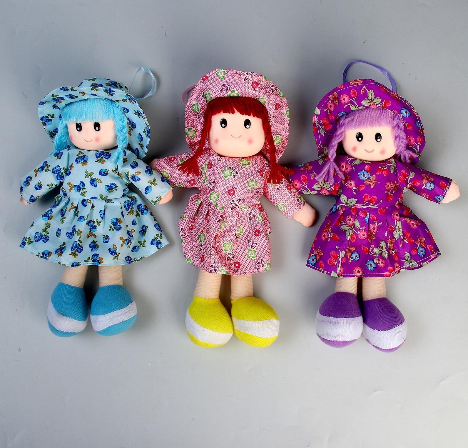 Мягкая игрушка «Кукла», в шляпке и платьишке, цвета МИКС
