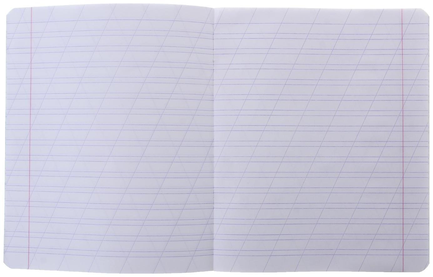 Тетрадь 12 листoв косая линейка 