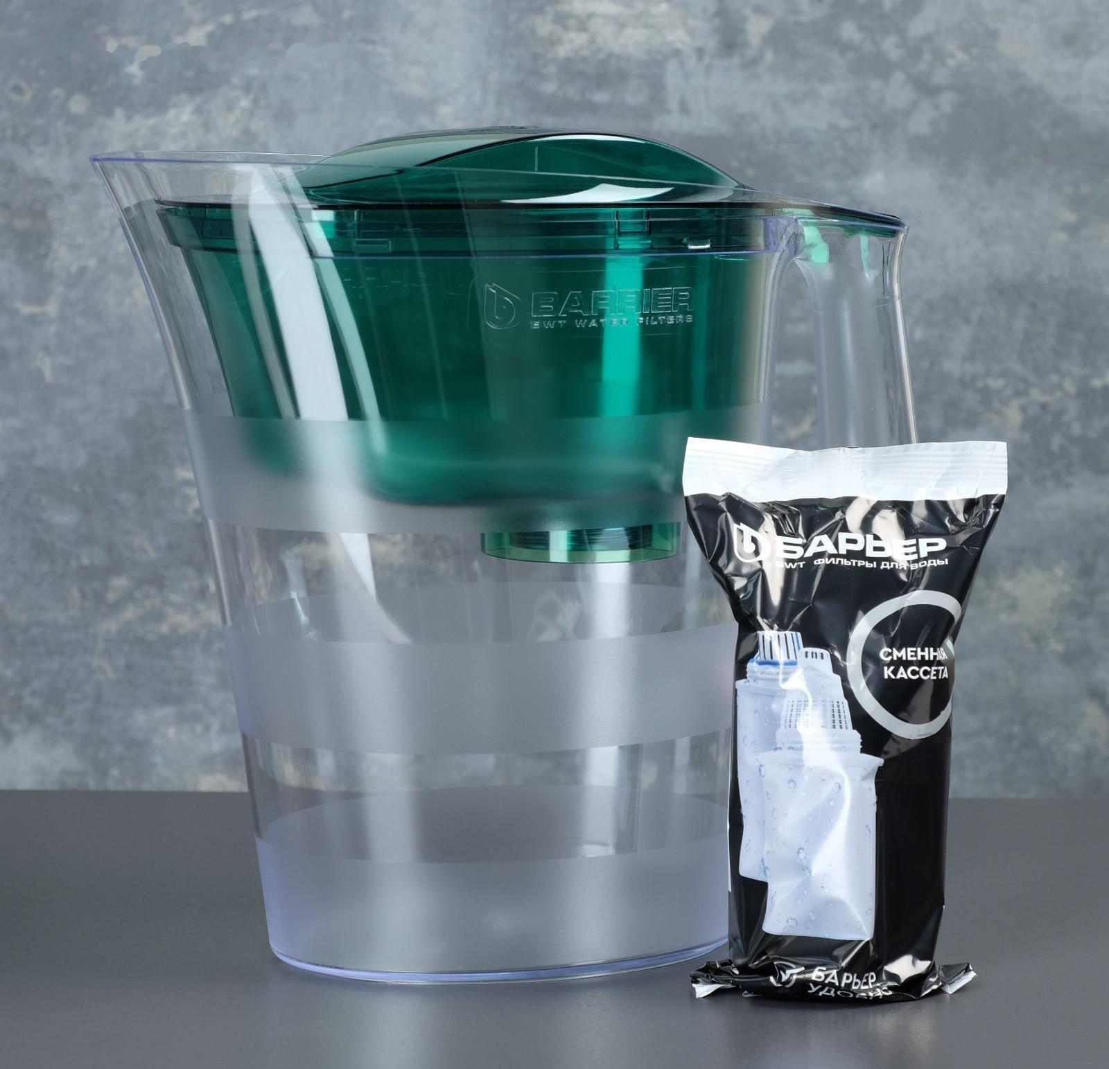 Фильтр-кувшин «Барьер-Твист», 4 л, цвет зeлёный