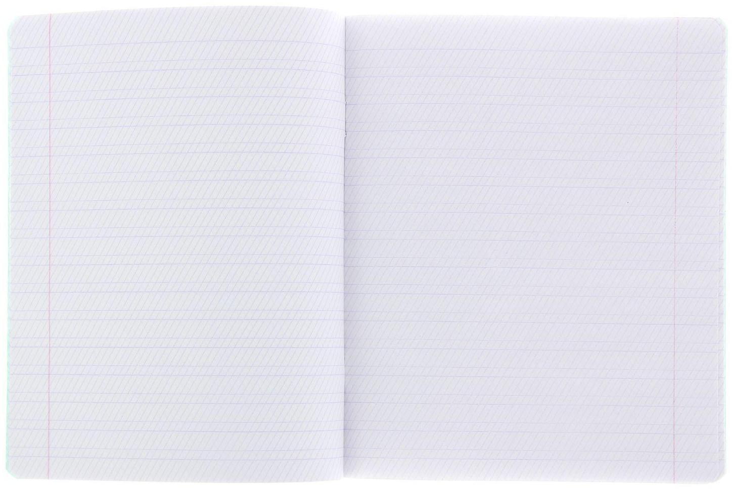 Тетрадь 12 листов частая косая линейка 