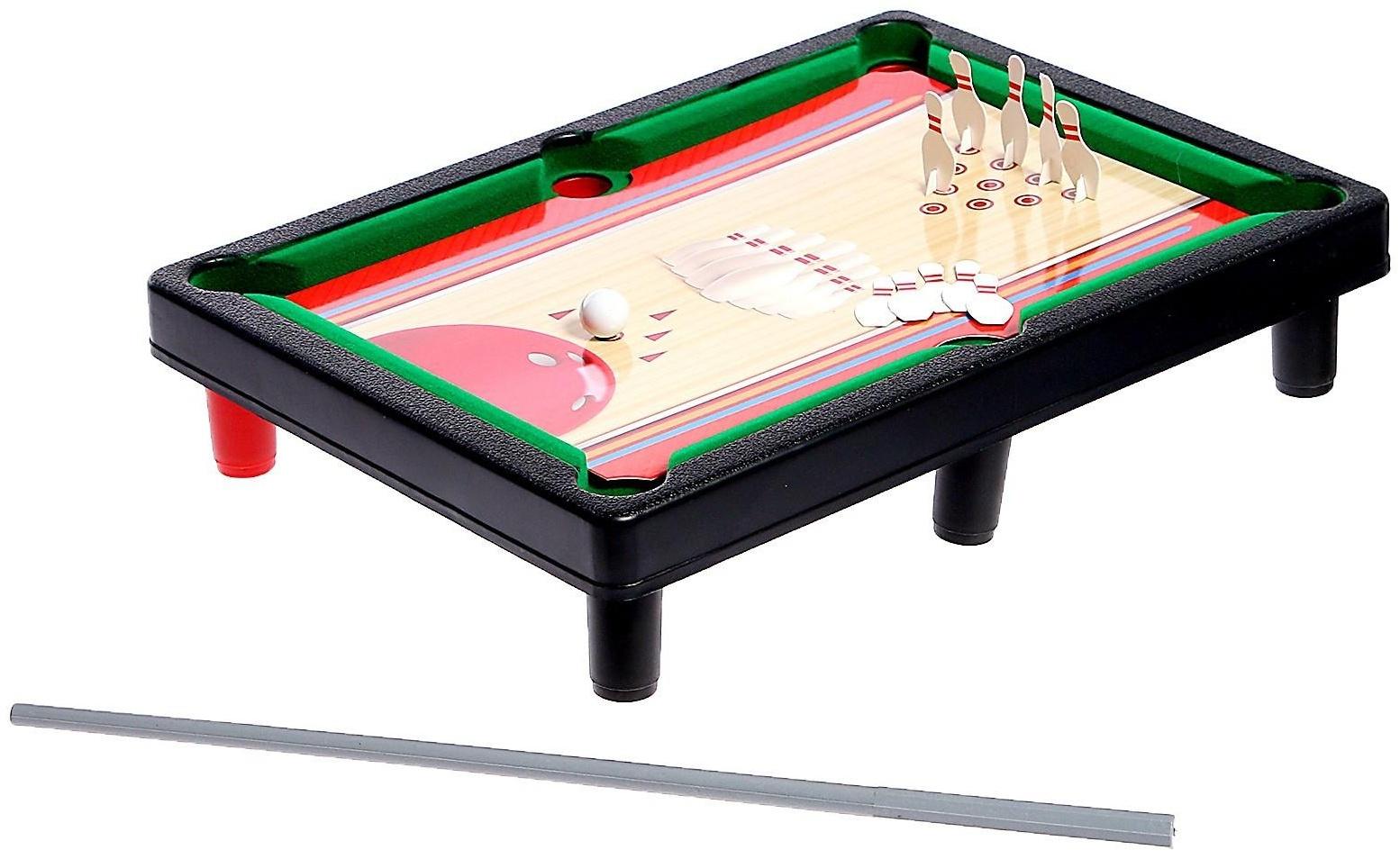 Настольный бильярд «6 в 1: бильярд, стикбол, стикбоулинг, стик гольф, фингербол»