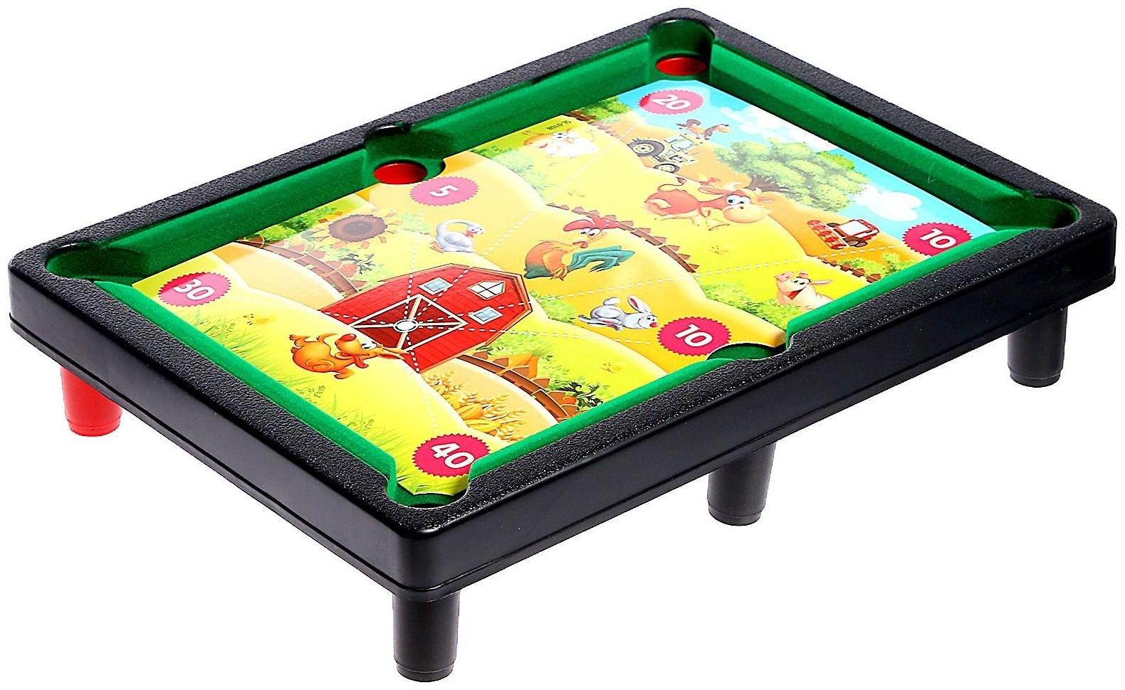 Настольный бильярд «6 в 1: бильярд, стикбол, стикбоулинг, стик гольф, фингербол»