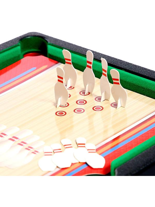 Настольный бильярд «6 в 1: бильярд, стикбол, стикбоулинг, стик гольф, фингербол»