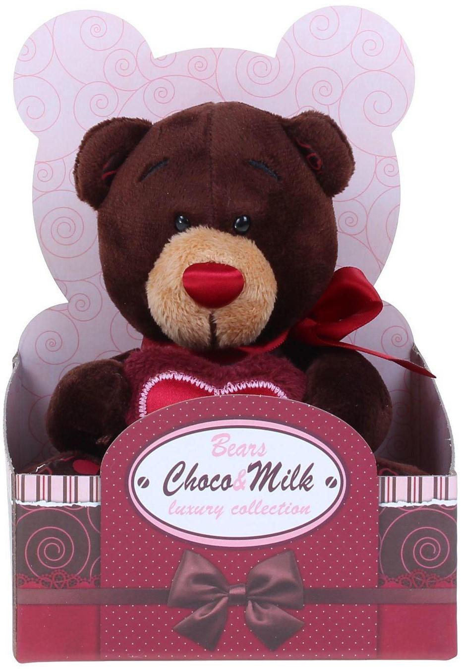 Мягкая игрушка Choco, с сердцем