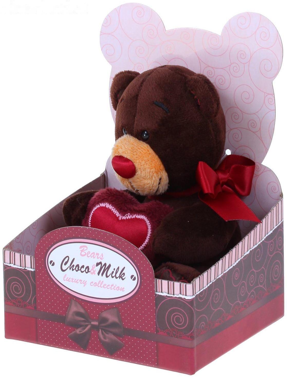 Мягкая игрушка Choco, с сердцем