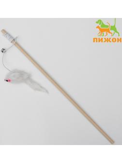 Дразнилка Мышь на деревянной палочке, 36 см