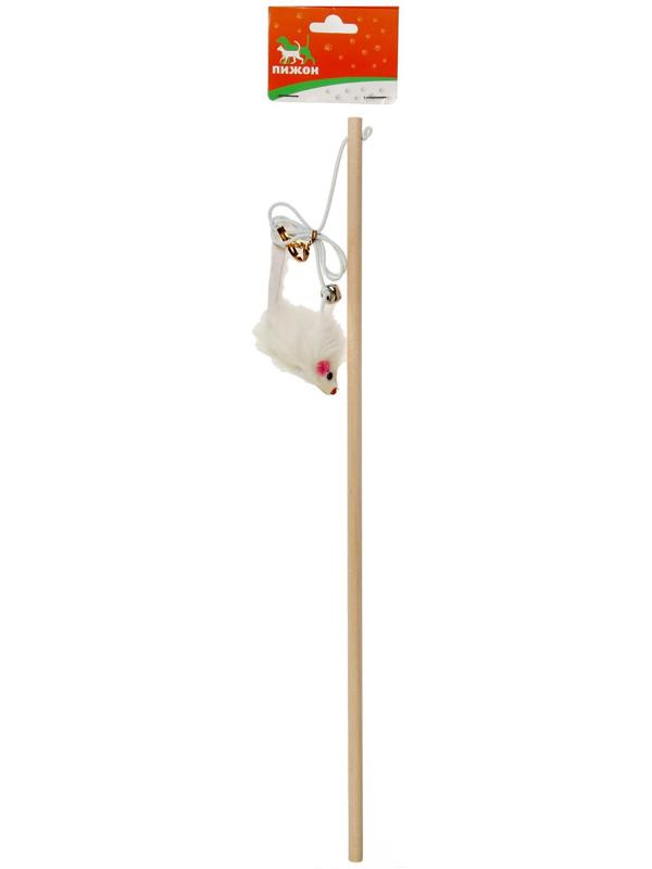 Дразнилка Мышь на деревянной палочке, 36 см