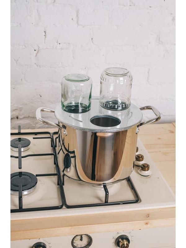 Приспособление для фиксации стеклянных банок при стерилизации, d (отверстия)= 82 мм