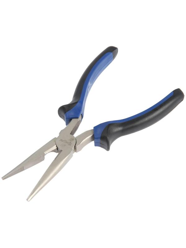 Длинногубцы ТУНДРА, CrV, никелированные, двухкомпонентные рукоятки, 180 мм