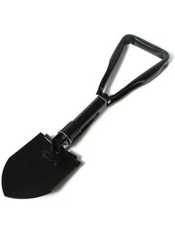 Лопата туристическая, L = 47 см, складная, пилка, металлический черенок, с ручкой, в чехле