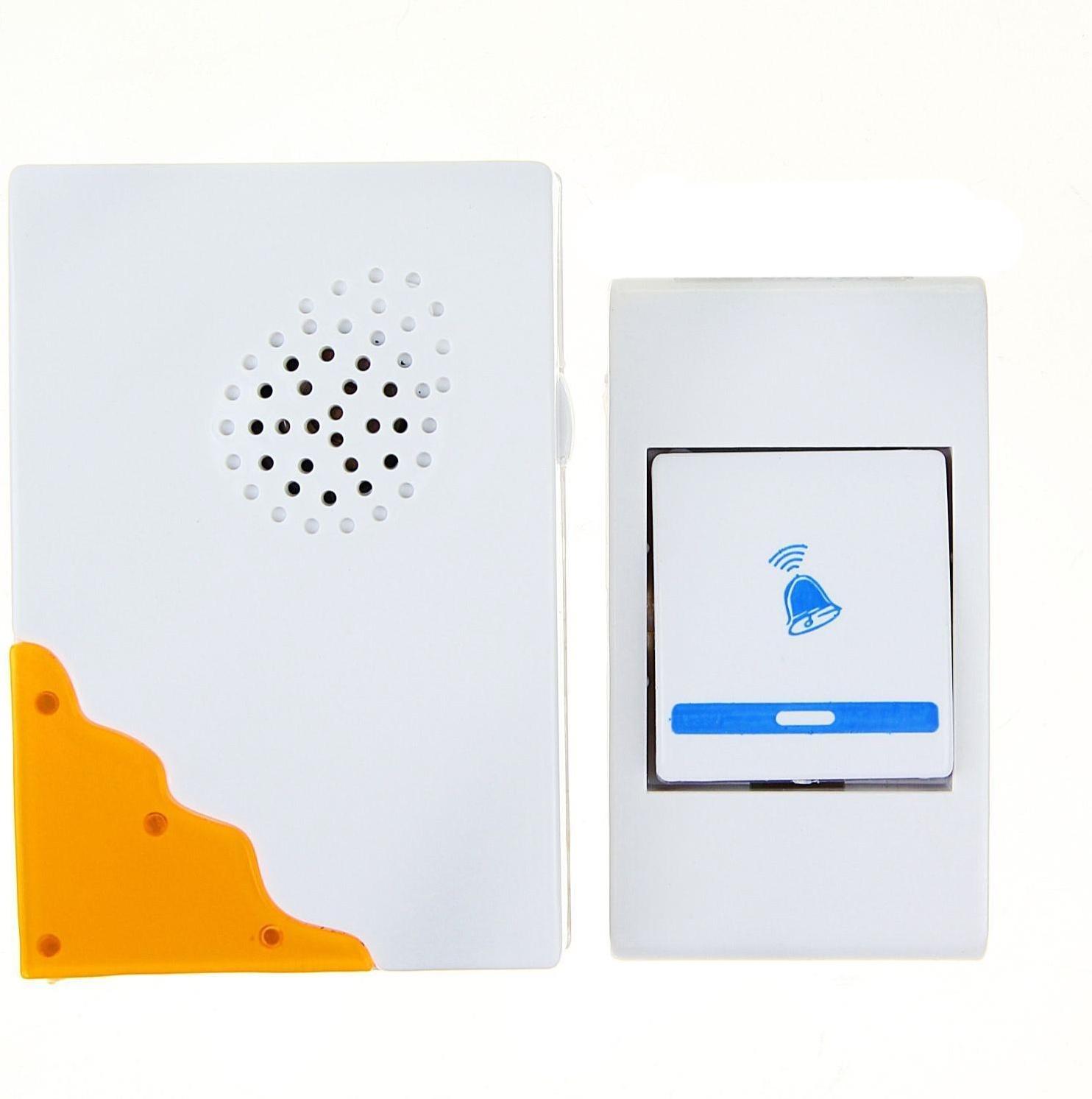 Звонок Luazon LZDV-02, беспроводной, 2хAА (не в комплекте), LR23A, МИКС